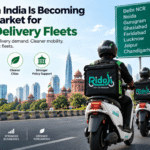 Electric Delivery Fleets growing in North India with Ridoji riders, Delhi NCR routes, and cleaner mobility benefits.
